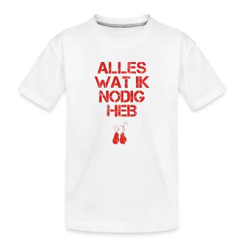 presentje wat ik nodig boxen boxer - Kinder Premium Bio T-Shirt - Weiß - Vorne