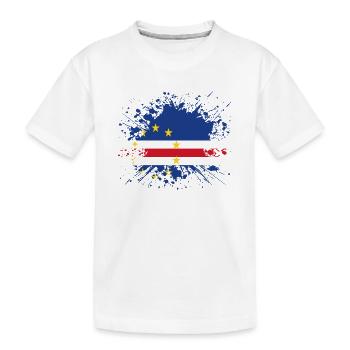 racines pays d'origine racines amour du Cap-Vert .png - T-shirt bio Premium Enfant - blanc - Devant