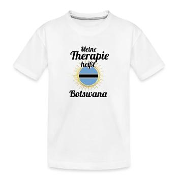 Geschenk Therapie ist Heimat Botswana - Kinder Premium Bio T-Shirt - Weiß - Vorne
