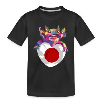 Japan Flag Used Look Nihon Japanese Flag - Kids' Premium Organic T-Shirt - black - Front