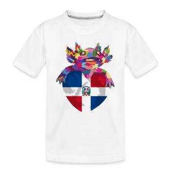 République dominicaine Drapeau Dom Rep Flag Trip - T-shirt bio Premium Enfant - blanc - Devant