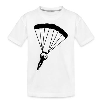 Fallschirm - Kinder Premium Bio T-Shirt - Weiß - Vorne