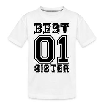 La meilleure soeur - T-shirt bio Premium Enfant - blanc - Devant