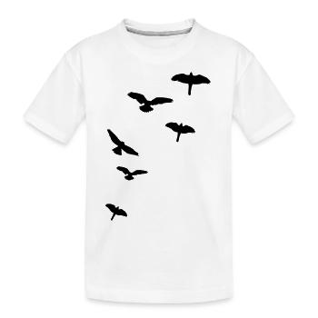 Oiseaux en vol, les oiseaux en vol libre - T-shirt bio Premium Enfant - blanc - Devant