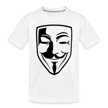 Masque Anonyme Guy Fawks - T-shirt bio Premium Enfant - blanc - Devant