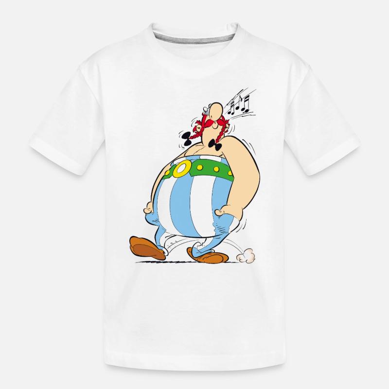 Asterix & Obelix - Obelix sifflant - T-shirt bio Premium Enfant - blanc
