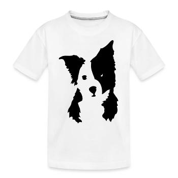 Cute dog - Kids' Premium Organic T-Shirt - white - Front