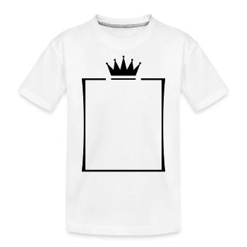 rahmen krone - Kinder Premium Bio T-Shirt - Weiß - Vorne