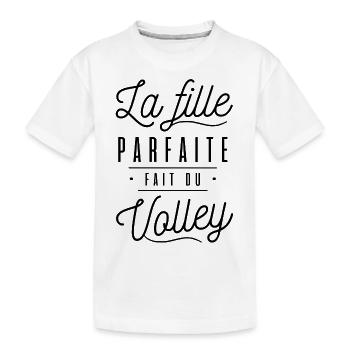 Volleyball - La fille parfaite fait du volley - T-shirt bio Premium Enfant - blanc - Devant