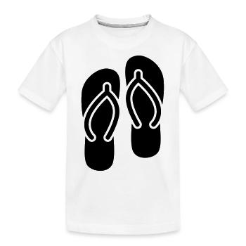 Icône Tongs - T-shirt bio Premium Enfant - blanc - Devant