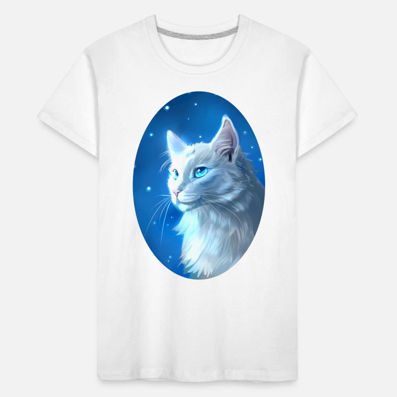 Cloudtail Cloud Tail Warrior Chats Chat Blanc T-shirt bio Premium Enfant