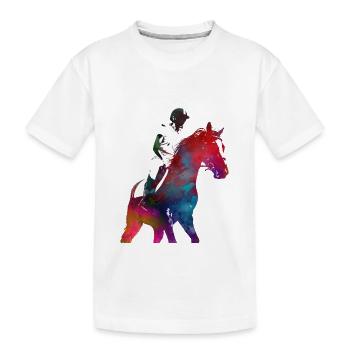 Rider #rider #horse #sport - Kids' Premium Organic T-Shirt - white - Front