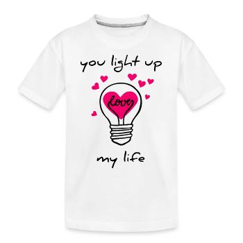 Tu illumines ma vie - T-shirt bio Premium Enfant - blanc - Devant
