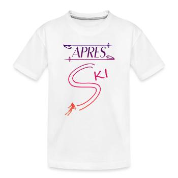 Apres Ski Pistensau Skihase Geschenk - Kinder Premium Bio T-Shirt - Weiß - Vorne