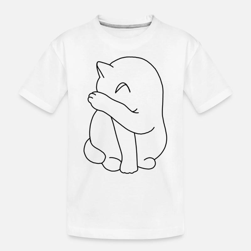 Katze - Kinder Premium Bio T-Shirt - Weiß