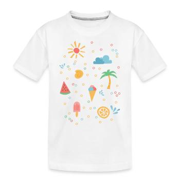 Été - T-shirt bio Premium Enfant - blanc - Devant