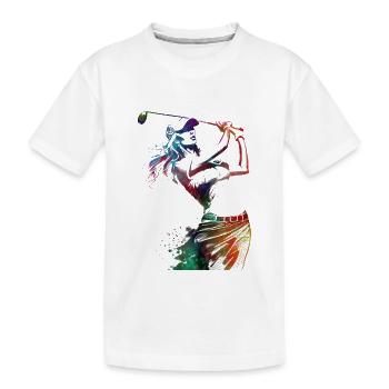 Golfspieler Sport #golf #sport - Kinder Premium Bio T-Shirt - Weiß - Vorne