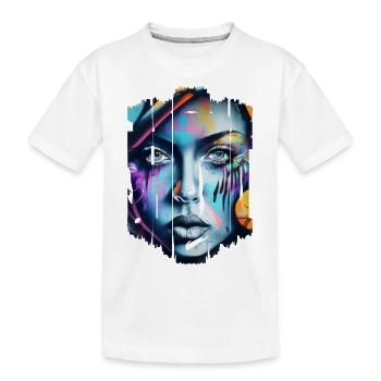 Graffiti Street Art Spray Couleurs Cool Artiste Rétro - T-shirt bio Premium Enfant - blanc - Devant