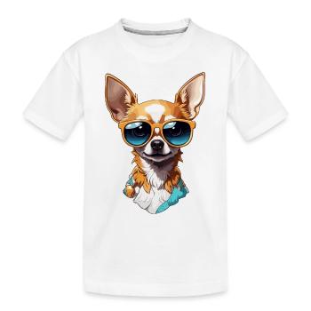 Chihuahua / petit chien / animal / minuscule / race - T-shirt bio Premium Enfant - blanc - Devant