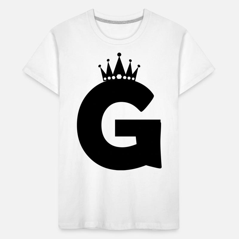 buchstabe G Krone Kinder Premium Bio T-Shirt