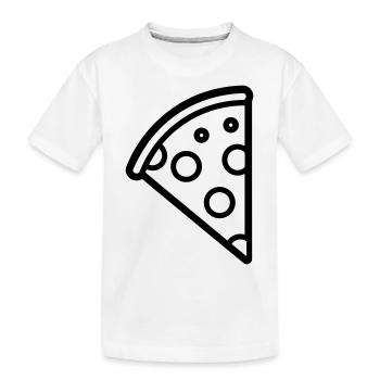 Pizza slice - Kids' Premium Organic T-Shirt - white - Front