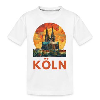 Cologne « Cathédrale de Cologne » - T-shirt bio Premium Enfant - blanc - Devant