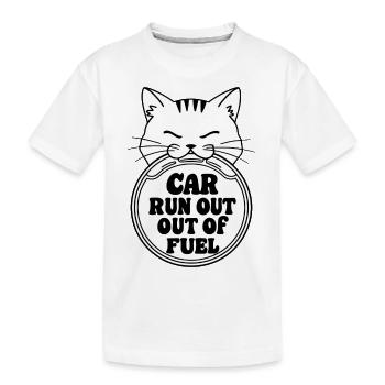 Car Run Out Of Fuel - Kids' Premium Organic T-Shirt - white - Front