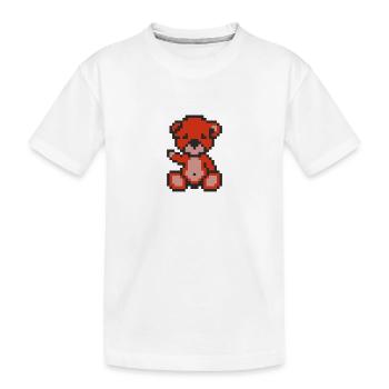 Pixelbär Pfeffer - Kinder Premium Bio T-Shirt - Weiß - Vorne