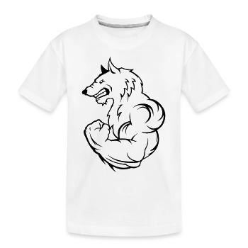 Loup fort - T-shirt bio Premium Enfant - blanc - Devant