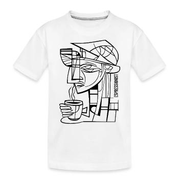 Espressionist - Espresso - Expressionismus - Kinder Premium Bio T-Shirt - Weiß - Vorne