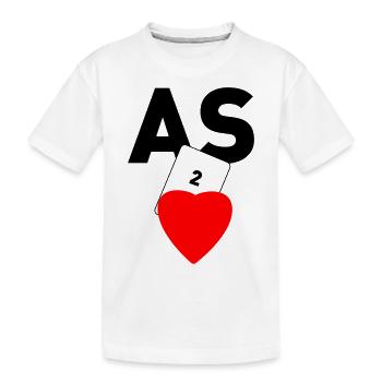 As de Coeur - T-shirt bio Premium Enfant - blanc - Devant