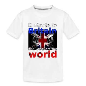 Britain - Kids' Premium Organic T-Shirt - white - Front
