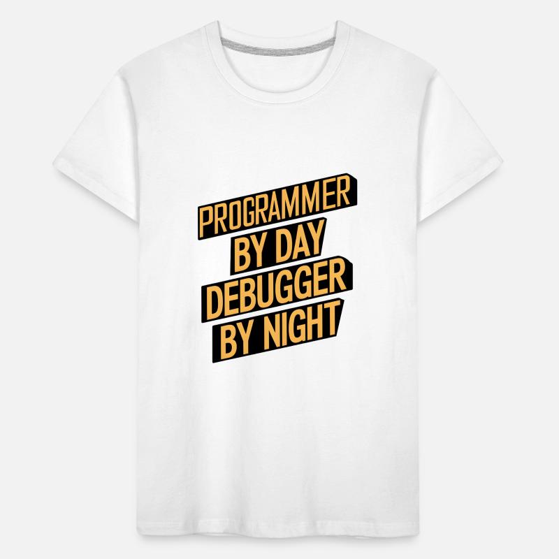 Programmer by Day, Debugger by Night Kids' Premium Organic T-Shirt