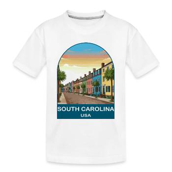 Affiche de voyage vintage de Caroline du Sud USA - T-shirt bio Premium Enfant - blanc - Devant