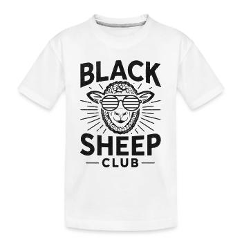Black Sheep Club  - Kinder Premium Bio T-Shirt - Weiß - Vorne