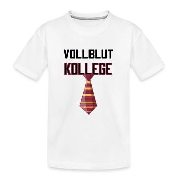 Vollblut Kollege Lieblingskollege - Kinder Premium Bio T-Shirt - Weiß - Vorne
