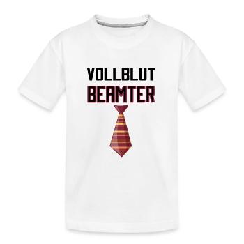 Vollblut Beamter - Kinder Premium Bio T-Shirt - Weiß - Vorne