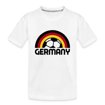 german rainbow soccer - Kinder Premium Bio T-Shirt - Weiß - Vorne