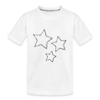STERN. STERN. STERNE. FEST. JAHRESTAG. WEIHNACHTEN - Kinder Premium Bio T-Shirt - Weiß - Vorne