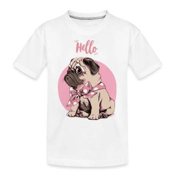 Carlin doux - T-shirt bio Premium Enfant - blanc - Devant