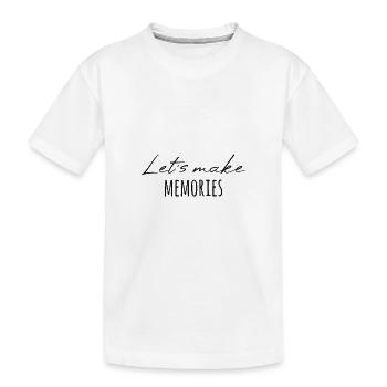 Schaffe Erinnerungen Toller Spruch - Kinder Premium Bio T-Shirt - Weiß - Vorne