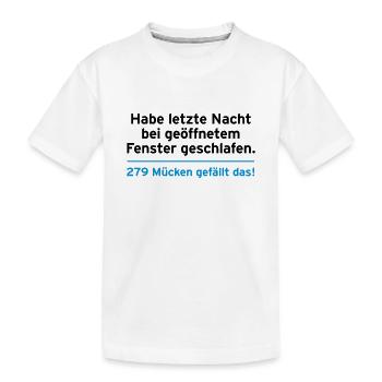 Nacht Schlaf Fenster Mücken Social Media Facebook - Kinder Premium Bio T-Shirt - Weiß - Vorne