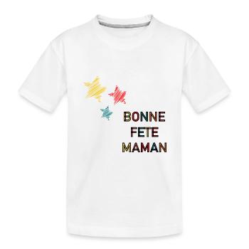 BONNE FÊTE. FÊTE DES MÈRES. FÊTE DES PÈRES. FÊTE - T-shirt bio Premium Enfant - blanc - Devant
