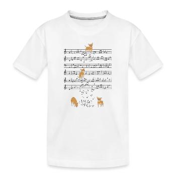 Chihuahua Dog Partition De Musique Cadeau - T-shirt bio Premium Enfant - blanc - Devant