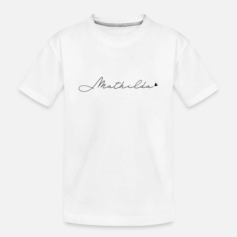 Name Mathilda - Kinder Premium Bio T-Shirt - Weiß