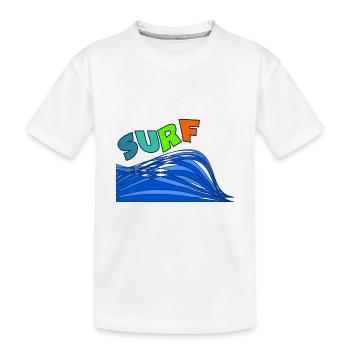 SURFEN. WELLENREITER. WELLENREITER. SPORT. FEIERTAG. REISE. - Kinder Premium Bio T-Shirt - Weiß - Vorne