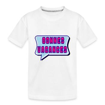 VACANCES. VIVE LES VACANCES. VACANCES - T-shirt bio Premium Enfant - blanc - Devant