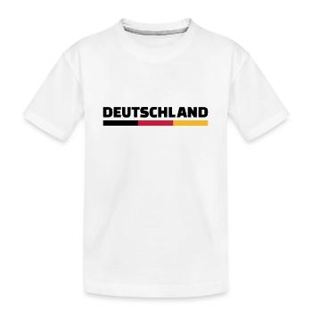 Deutschland - Kinder Premium Bio T-Shirt - Weiß - Vorne