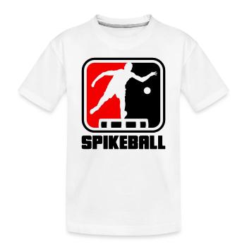 Farben änderbar | Roundnet Spike Ball Spikeball - Kinder Premium Bio T-Shirt - Weiß - Vorne
