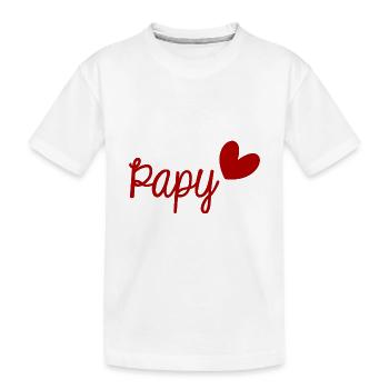 PAPY. BONNE FÊTE PAPY. SUPER PAPY. PAPY. FÊTE - T-shirt bio Premium Enfant - blanc - Devant